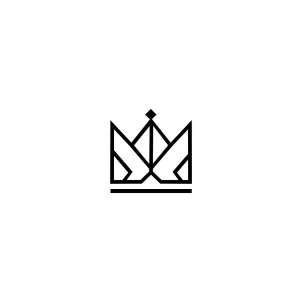 Geometrische Vintage Creative Crown Abstrakt Logo Design Vektorvorlage — Stockvektor