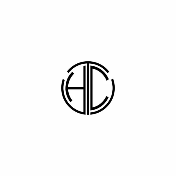 Htc Cレター初期ロゴデザイン — ストックベクタ