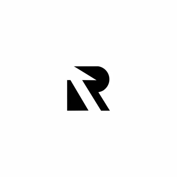 Rレター初期ロゴデザインベクター — ストックベクタ