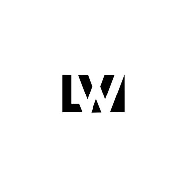 LW W Harf Logo Tasarım Vektörü