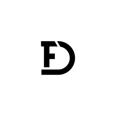 FD Harf Logosu Tasarım Vektörü