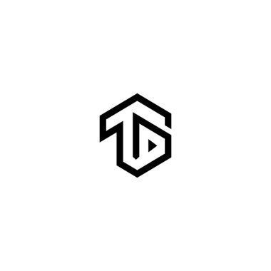 TD T D Harf Logo Tasarım Vektörü