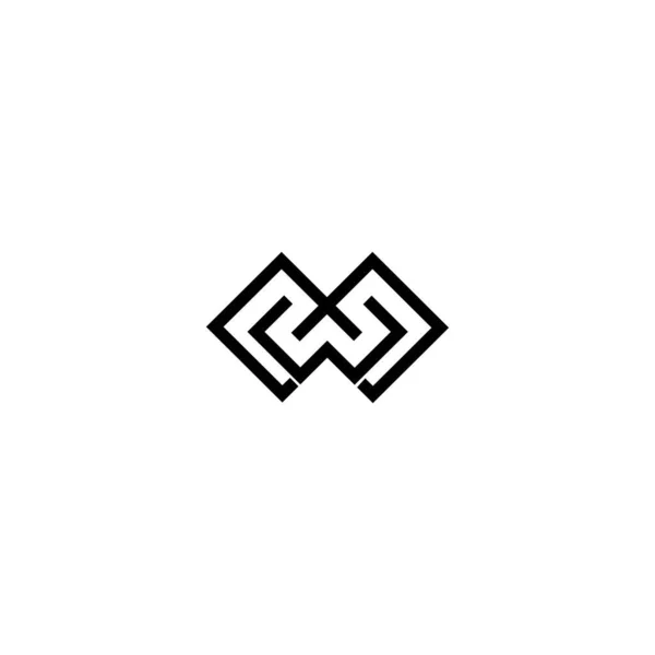 Wmレターロゴデザインベクトルテンプレート — ストックベクタ