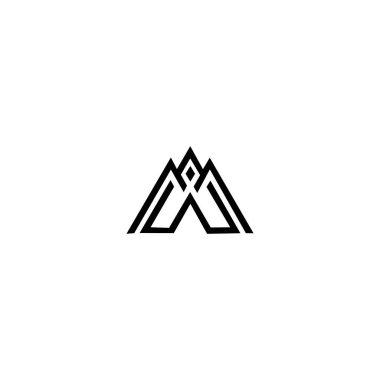 MW WM Letter logo tasarım vektör şablonu