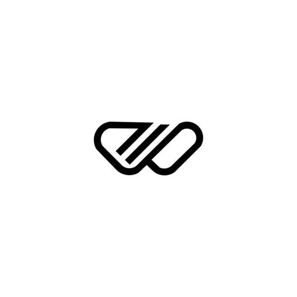 Wir Brief Logo Design Vektor — Stockvektor