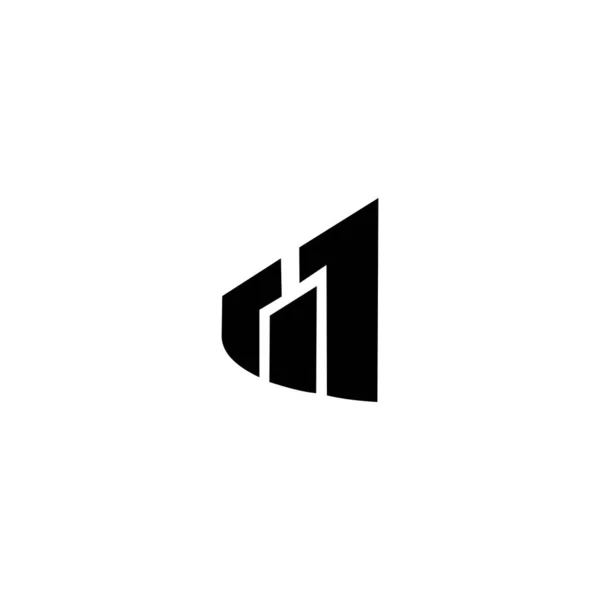Binası Harf Logosu Tasarım Vektör Şablonu — Stok Vektör