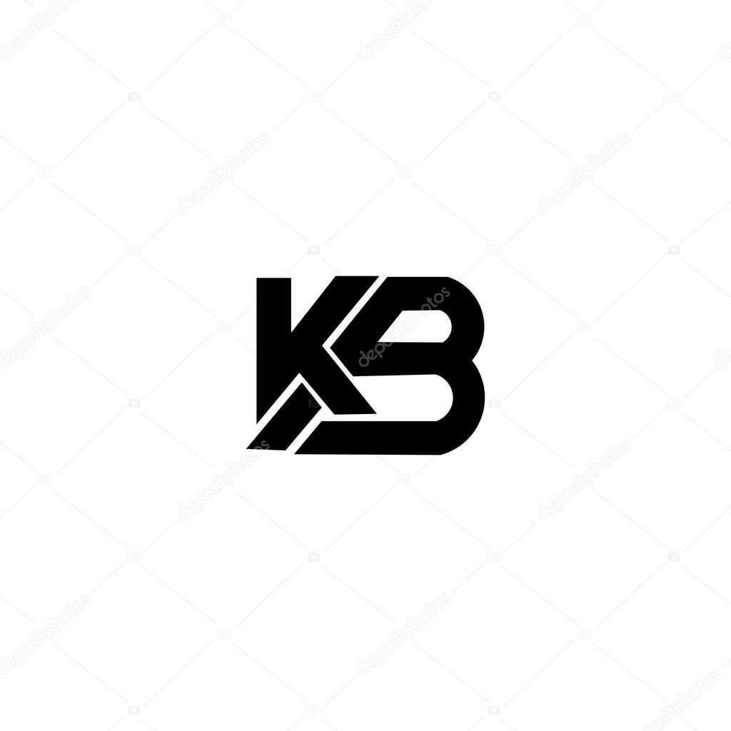 KB K B Letter Logo Design Vector Template