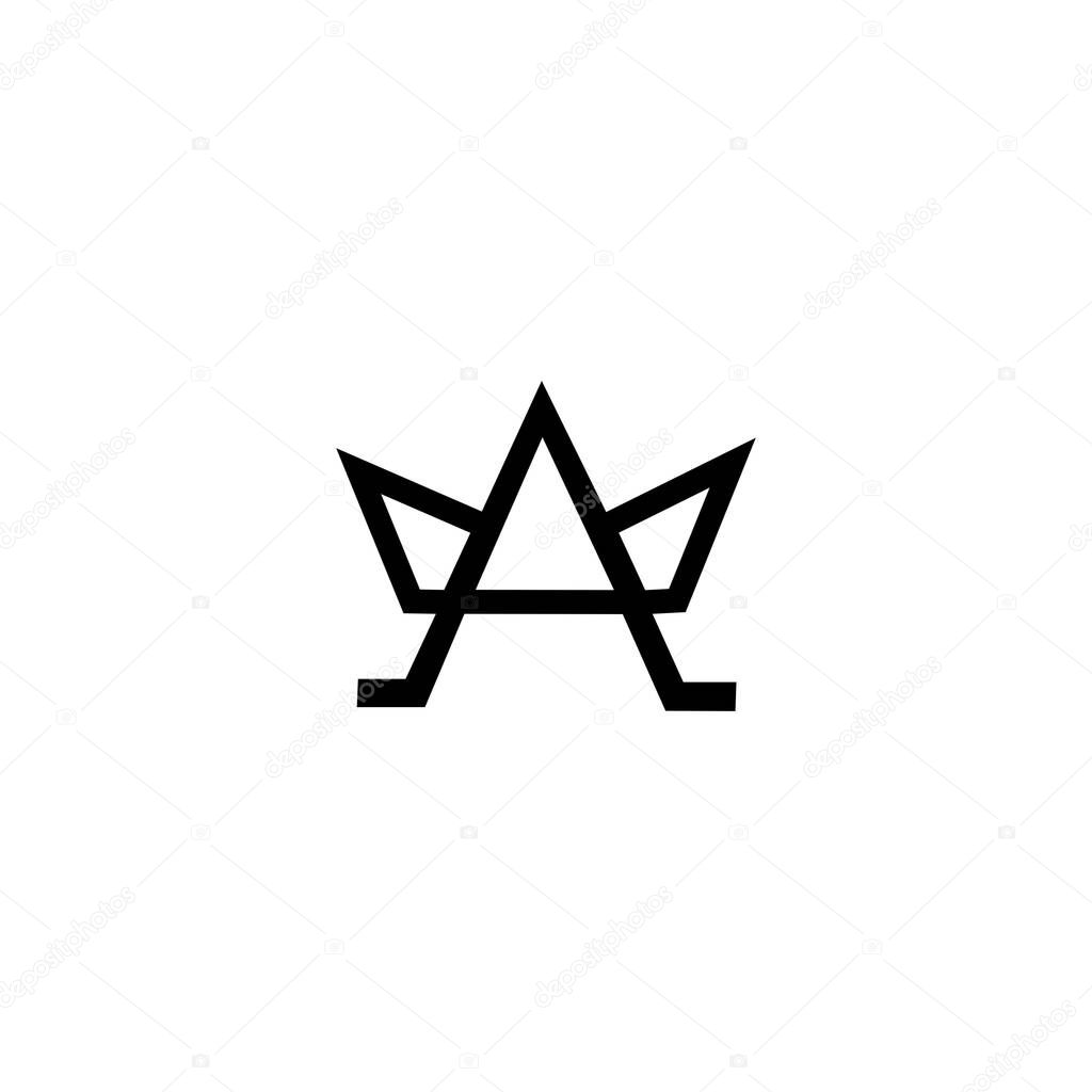 WA AW W A Letter Logo Design Template
