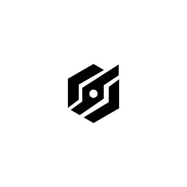 S harfi logo tasarım vektör şablonu