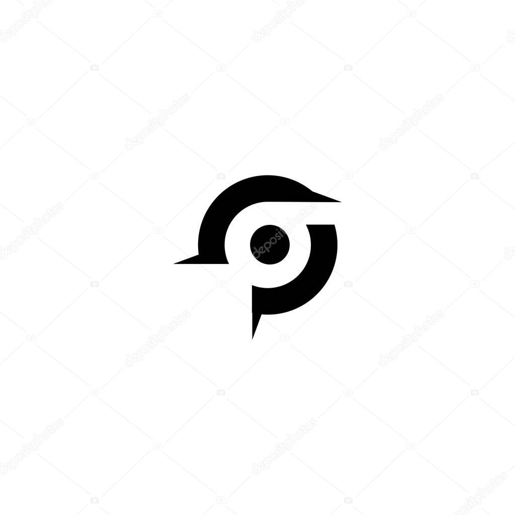 SP PS P S Letter Logo Design Vector Template