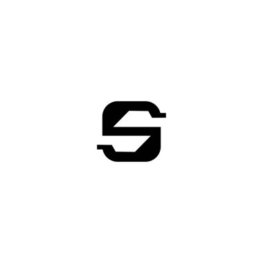 S harfi logo tasarım vektörü