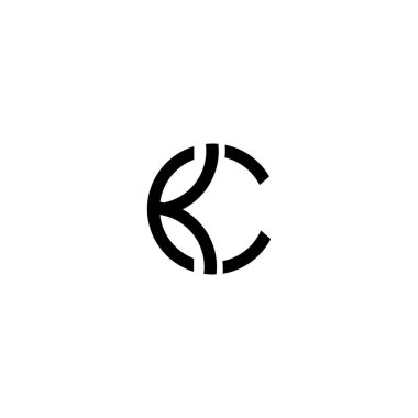 CK KC Harf Logo Tasarım Vektörü Şablonu