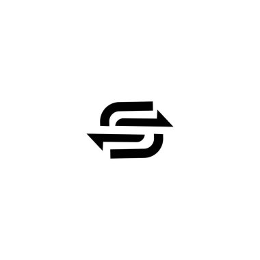 S harfi logo tasarım vektörü