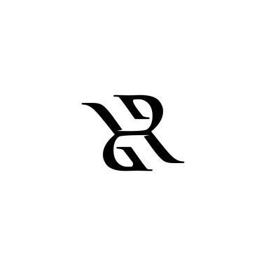 RR Harf Logo Tasarım Vektörü Şablonu