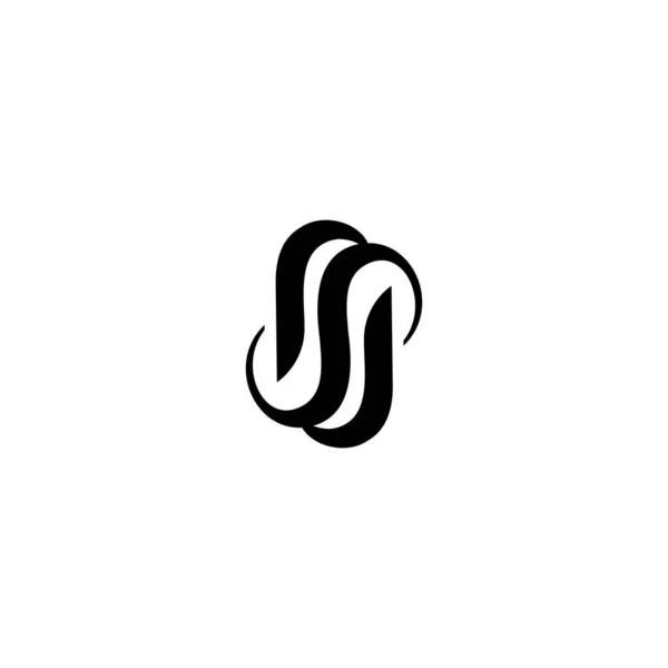 SJ JS harf logo tasarım vektör şablonu