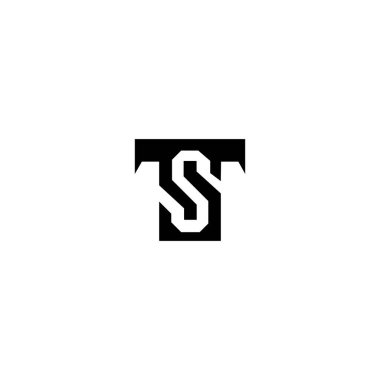 TS T S Harfi Logo Tasarım Vektörü Şablonu