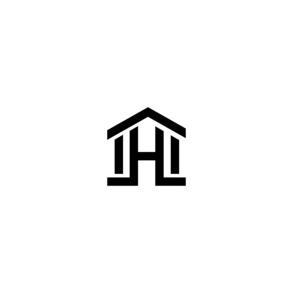 Accueil Lettre Logo Design Avec Créatif — Image vectorielle