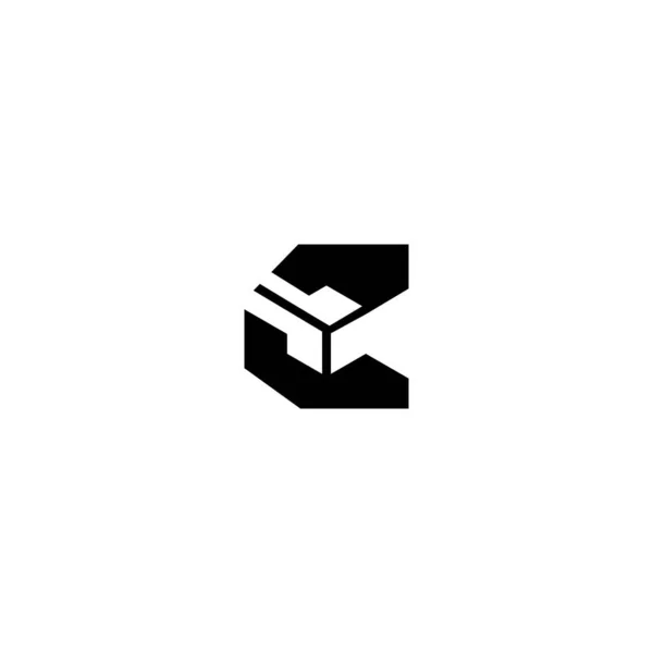 Kutusu Harf Logosu Tasarımı Yaratıcı — Stok Vektör