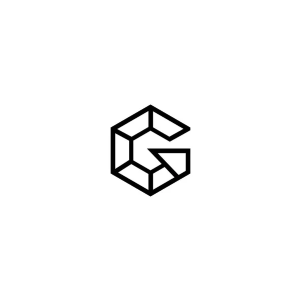 Gロゴアイコンデザインテンプレート要素 — ストックベクタ