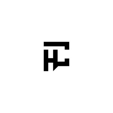 HC H C logo tasarım şablon elementleri