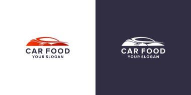 Yiyecek logosu şablonu olan araba