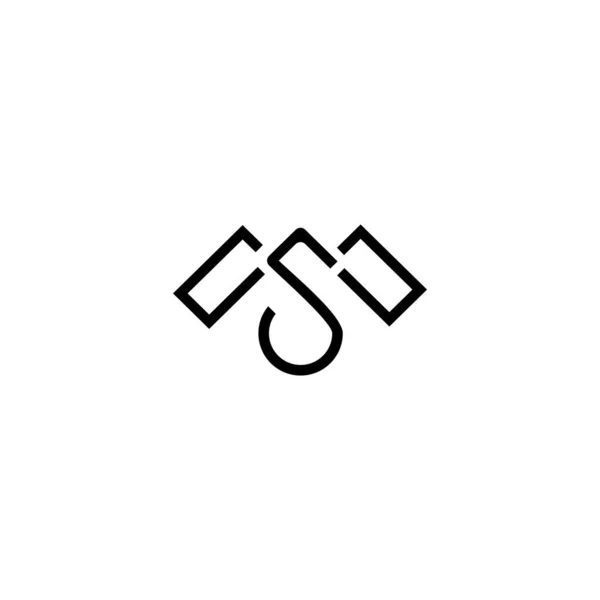 Logo Iniziale Della Lettera Design — Vettoriale Stock