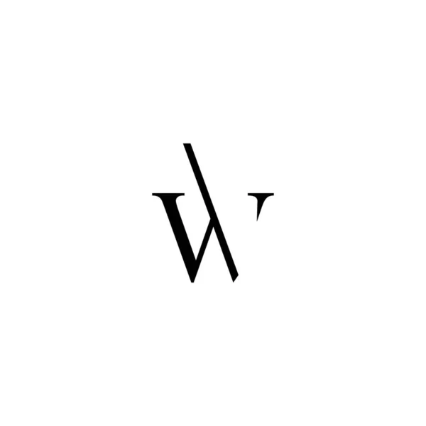 Wロゴデザインテンプレート要素 — ストックベクタ