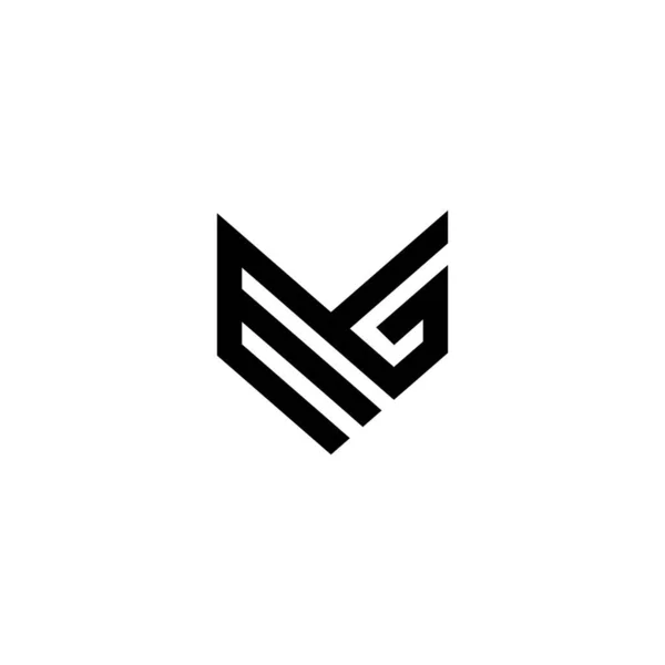Mg字母标志设计模板 — 图库矢量图片