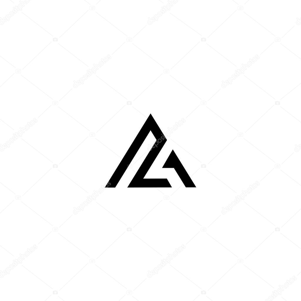 LA AL logo design template elements