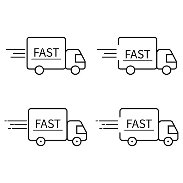 Schnelle Auto Lieferung Tolles Design Für Jeden Zweck Schneller Online — Stockvektor