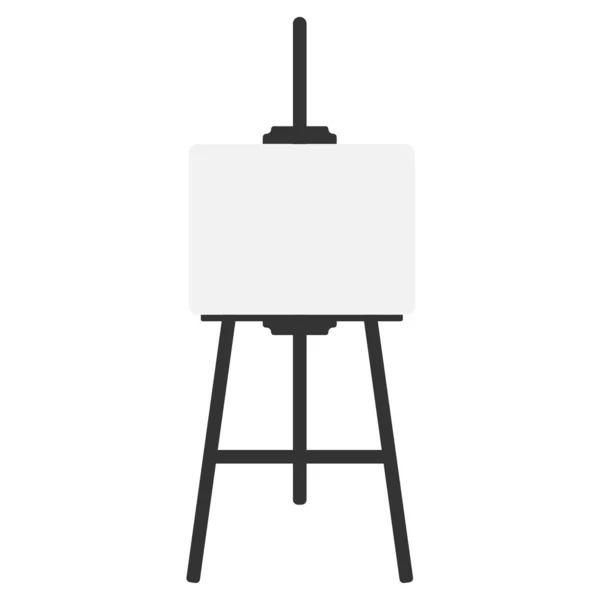 Easel Blank Canvas Isolated White Background Vector Illustration — Stock Vector