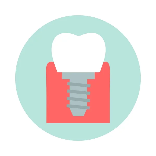 Icono Implante Dental Símbolo Restauración Dental — Vector de stock