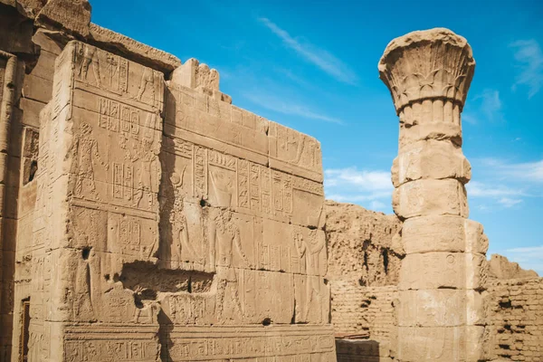 Ruínas Antigo Templo Hórus Edfu Egito — Fotografia de Stock