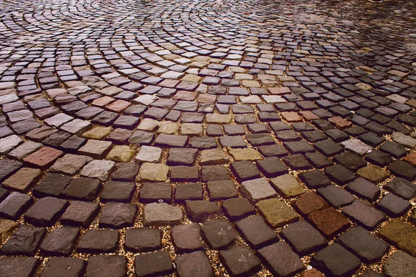 Cobblestone Stone Pavement Texture City — Stock Photo, Image