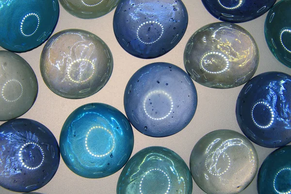 Fondo Esferas Vidrio Multicolor Con Retroiluminación —  Fotos de Stock
