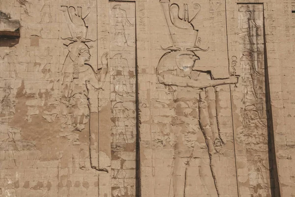 Руїни Стародавнього Храму Гора Едфу Єгипет — стокове фото
