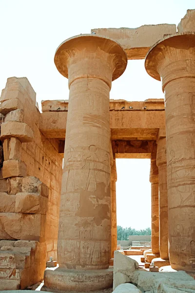 Ruínas Templo Egípcio Ramesseum Templo Funerário Faraó Ramsés Xiii Perto — Fotografia de Stock