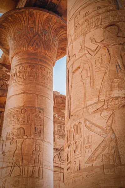 Ruins of the Egyptian temple of Ramesseum, the funeral temple of Pharaoh Ramses II XIII century BC , near the modern city of Luxor.