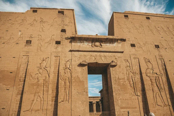 Ruínas Antigo Templo Hórus Edfu Egito — Fotografia de Stock