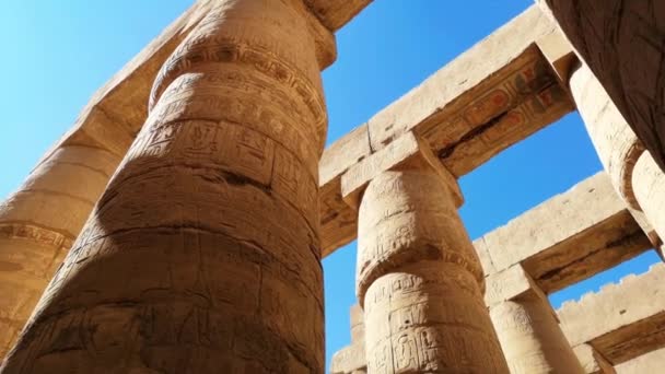 Rovine del Tempio Egizio di Karnak, il più grande museo all'aperto di Luxor — Video Stock