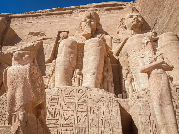 Abu Simbel Uma Rocha Núbia Que Dois Templos Egípcios Antigos — Fotografia de Stock