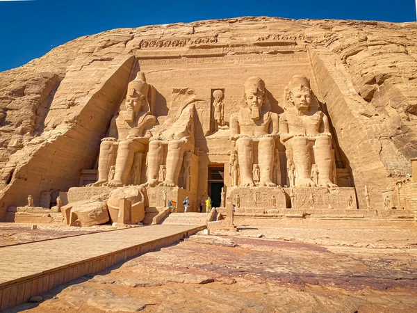 Abu Simbel Klippa Nubia Där Två Gamla Egyptiska Tempel Var — Stockfoto