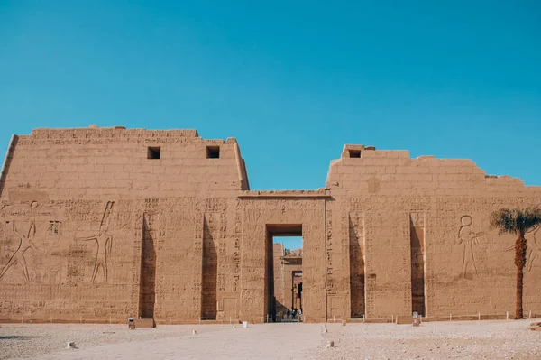 Ruínas Templo Karnak Egípcio Maior Museu Livre Luxor — Fotografia de Stock