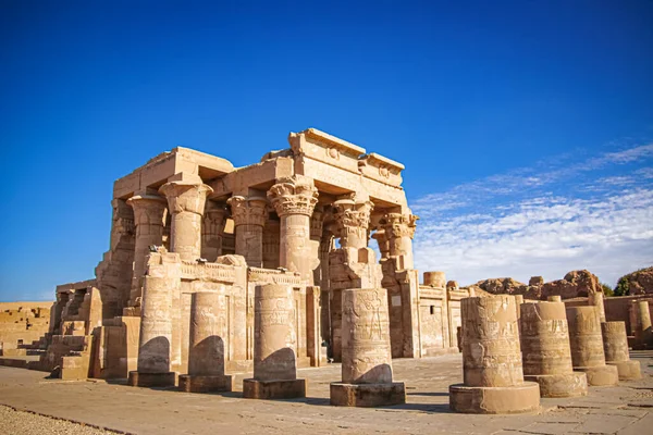 Ruiny Starożytnej Świątyni Sebeku Kom Ombo Egipt — Zdjęcie stockowe