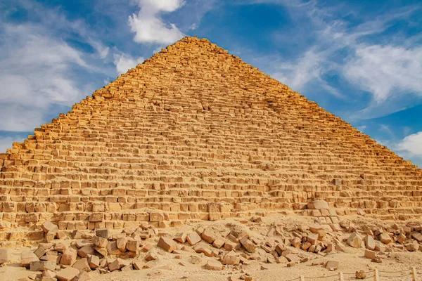 Αρχαία Πυραμίδα Του Mycerinus Menkaur Στη Γκίζα Της Αιγύπτου — Φωτογραφία Αρχείου