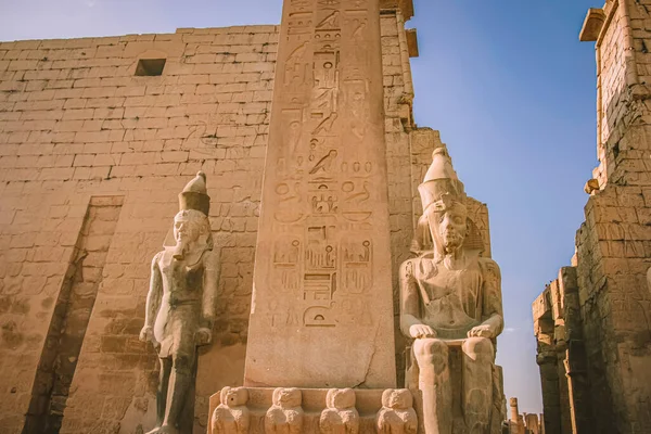 Ruínas Templo Karnak Egípcio Maior Museu Livre Luxor — Fotografia de Stock