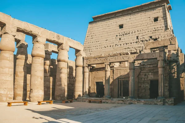 Mısır Karnak Tapınağı kalıntıları, Luxor 'daki en büyük açık hava müzesi..