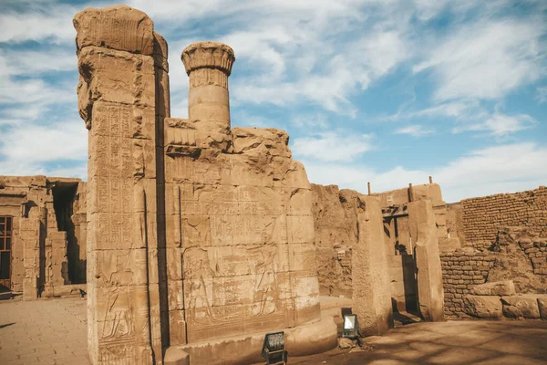 Руїни Стародавнього Храму Гора Едфу Єгипет — стокове фото