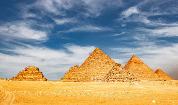 Oude Grote Piramides Gizeh Caïro Egypte — Stockfoto