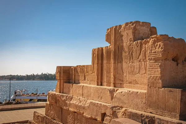 Руины Древнего Храма Себек Ком Омбо Египет — стоковое фото